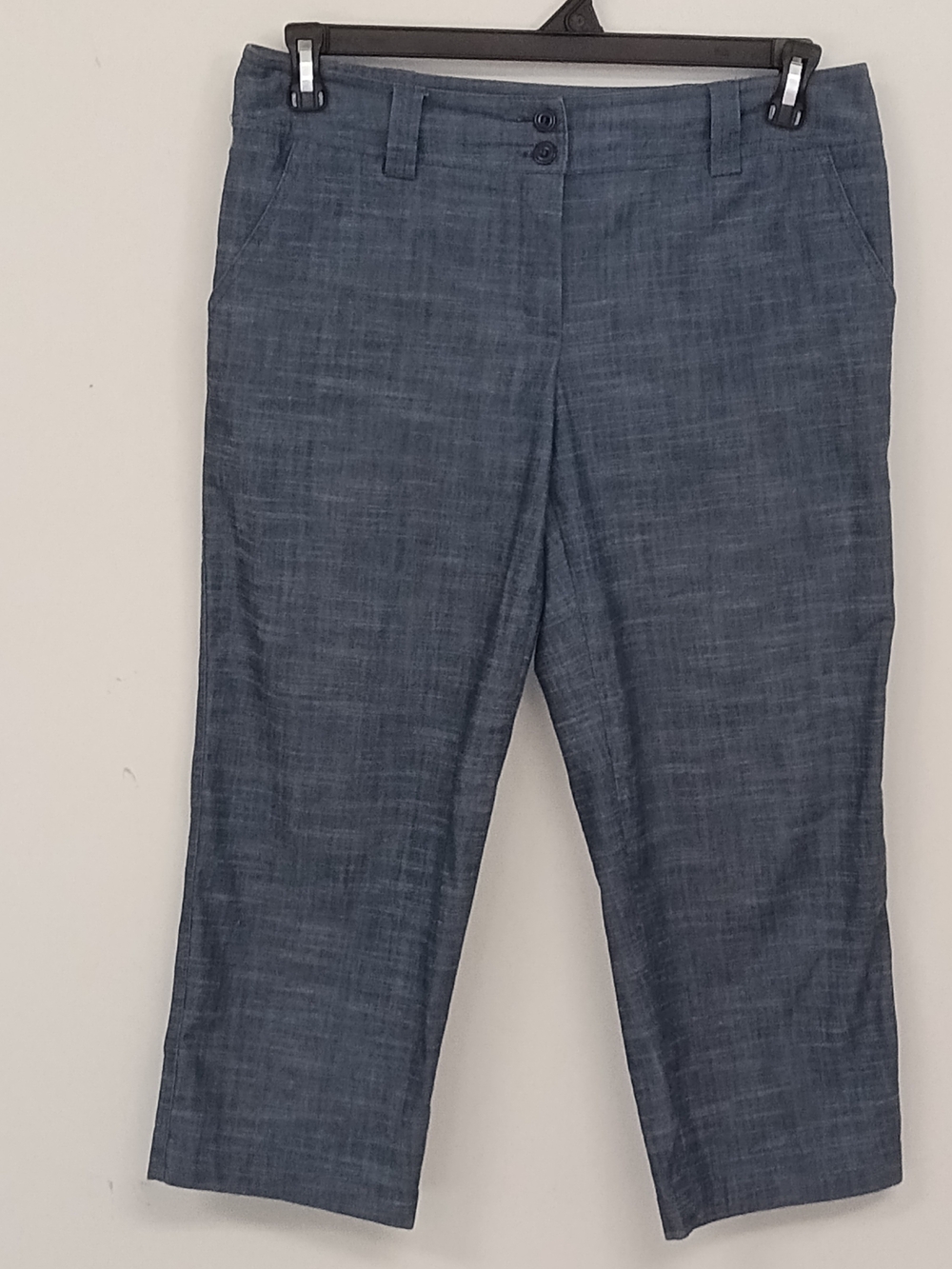 AB Studio Cropped Low Rise Y2K Straight-Leg Blue Dress Pants Workwear 6